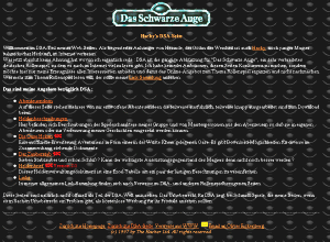 Hackys DSA-Seite, meine erste, nicht veröffentlichte Homepage
